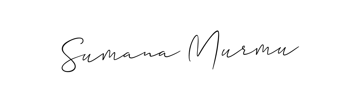 Also we have Sumana Murmu name is the best signature style. Create professional handwritten signature collection using Allison_Script autograph style. Sumana Murmu signature style 2 images and pictures png