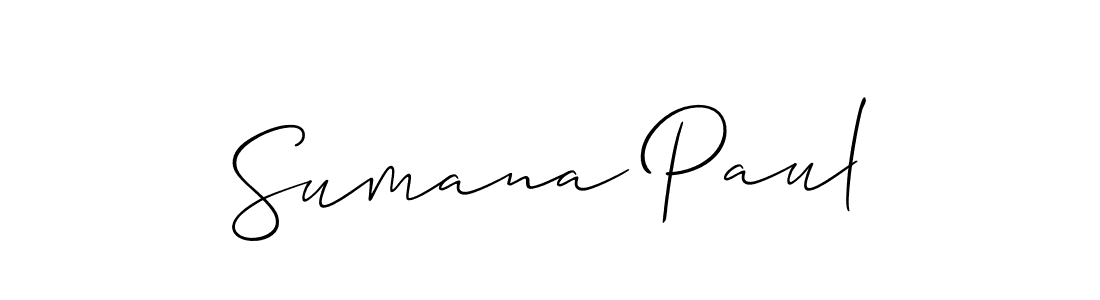 Allison_Script is a professional signature style that is perfect for those who want to add a touch of class to their signature. It is also a great choice for those who want to make their signature more unique. Get Sumana Paul name to fancy signature for free. Sumana Paul signature style 2 images and pictures png