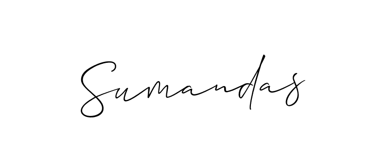 Create a beautiful signature design for name Sumandas. With this signature (Allison_Script) fonts, you can make a handwritten signature for free. Sumandas signature style 2 images and pictures png