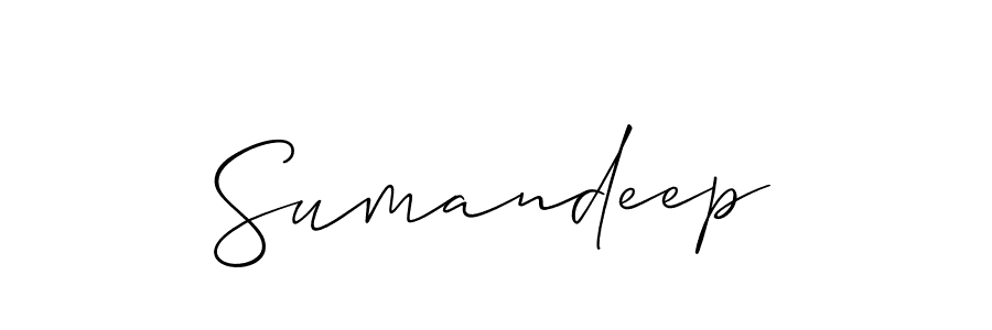 Make a beautiful signature design for name Sumandeep. With this signature (Allison_Script) style, you can create a handwritten signature for free. Sumandeep signature style 2 images and pictures png