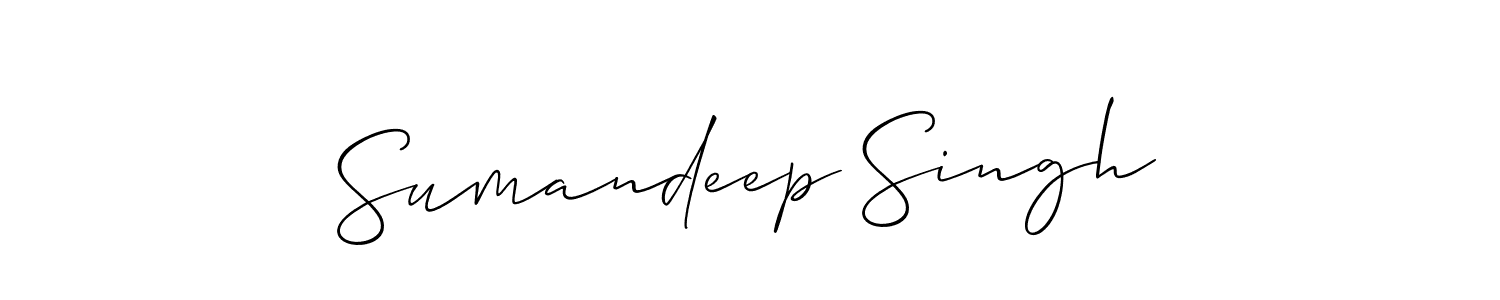 Sumandeep Singh stylish signature style. Best Handwritten Sign (Allison_Script) for my name. Handwritten Signature Collection Ideas for my name Sumandeep Singh. Sumandeep Singh signature style 2 images and pictures png