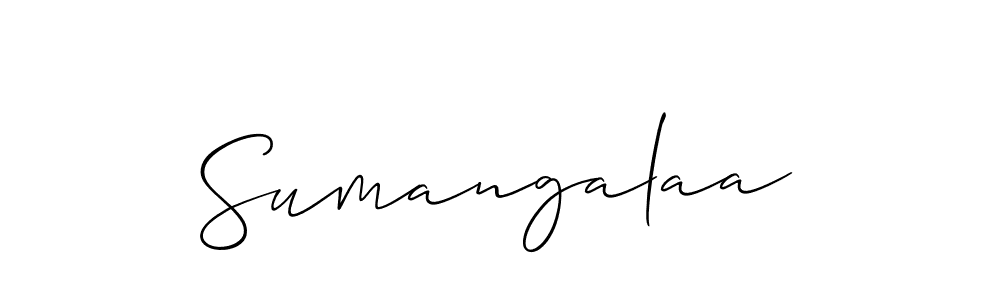 Create a beautiful signature design for name Sumangalaa. With this signature (Allison_Script) fonts, you can make a handwritten signature for free. Sumangalaa signature style 2 images and pictures png