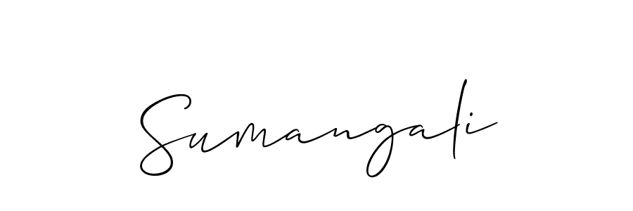 Use a signature maker to create a handwritten signature online. With this signature software, you can design (Allison_Script) your own signature for name Sumangali. Sumangali signature style 2 images and pictures png