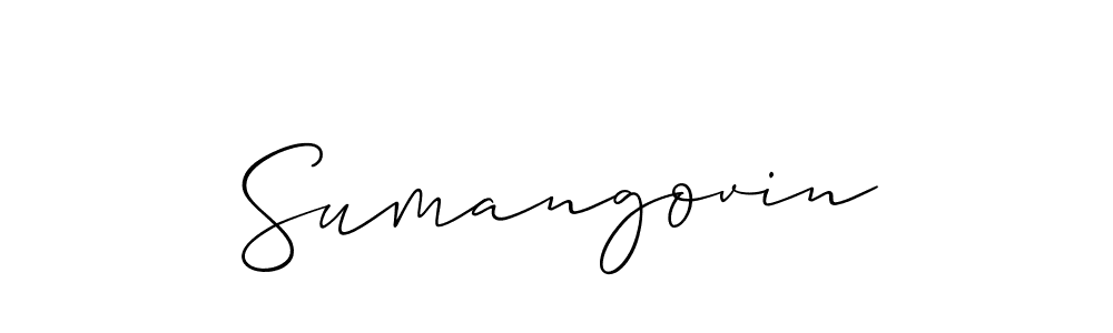 Sumangovin stylish signature style. Best Handwritten Sign (Allison_Script) for my name. Handwritten Signature Collection Ideas for my name Sumangovin. Sumangovin signature style 2 images and pictures png
