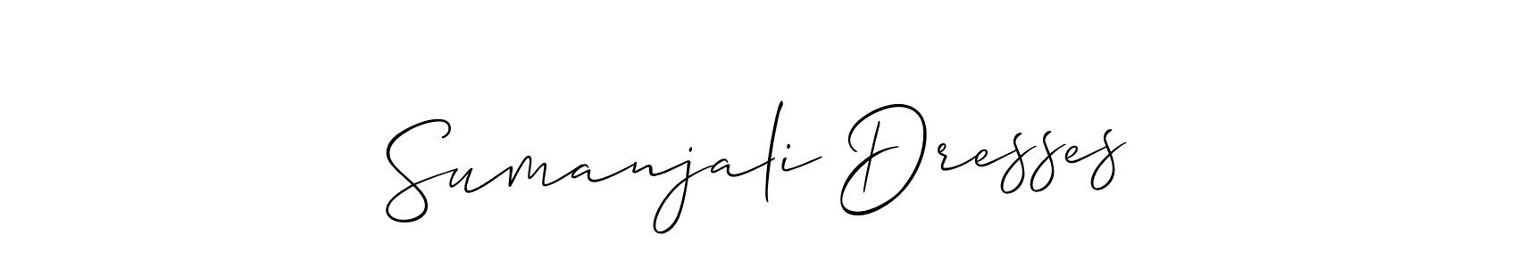 How to Draw Sumanjali Dresses signature style? Allison_Script is a latest design signature styles for name Sumanjali Dresses. Sumanjali Dresses signature style 2 images and pictures png