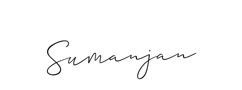 Create a beautiful signature design for name Sumanjan. With this signature (Allison_Script) fonts, you can make a handwritten signature for free. Sumanjan signature style 2 images and pictures png