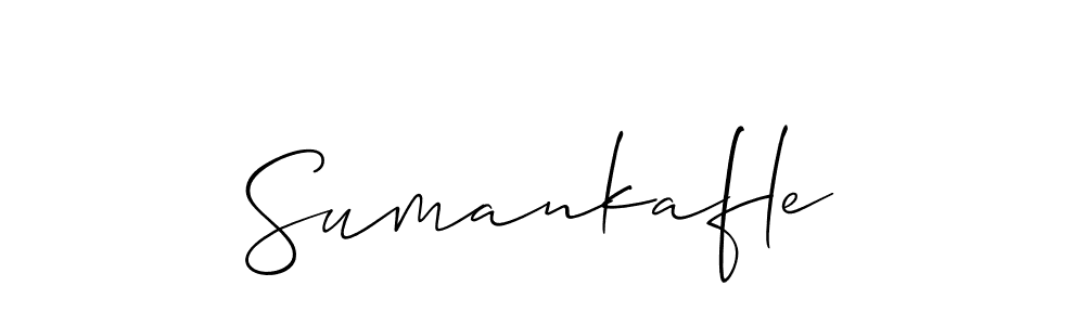 Make a beautiful signature design for name Sumankafle. With this signature (Allison_Script) style, you can create a handwritten signature for free. Sumankafle signature style 2 images and pictures png