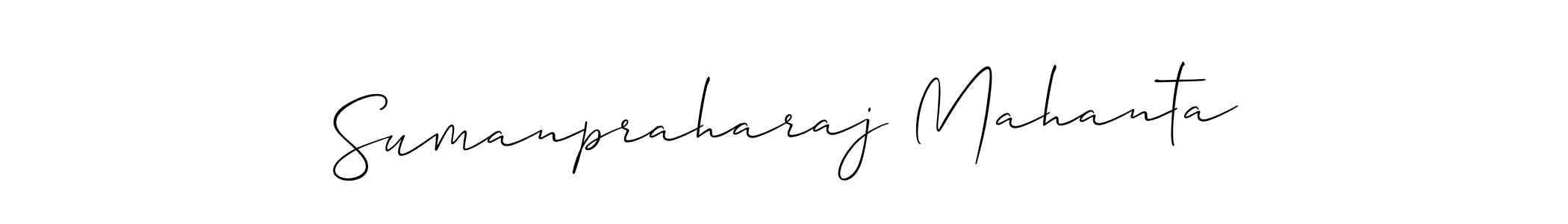 Allison_Script is a professional signature style that is perfect for those who want to add a touch of class to their signature. It is also a great choice for those who want to make their signature more unique. Get Sumanpraharaj Mahanta name to fancy signature for free. Sumanpraharaj Mahanta signature style 2 images and pictures png