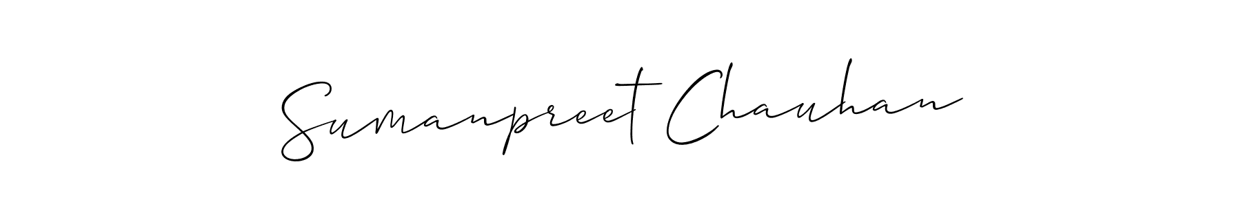 Design your own signature with our free online signature maker. With this signature software, you can create a handwritten (Allison_Script) signature for name Sumanpreet Chauhan. Sumanpreet Chauhan signature style 2 images and pictures png