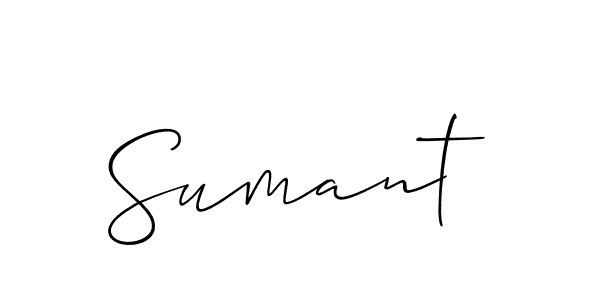 It looks lik you need a new signature style for name Sumant. Design unique handwritten (Allison_Script) signature with our free signature maker in just a few clicks. Sumant signature style 2 images and pictures png