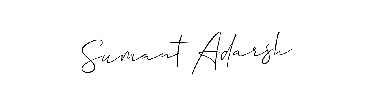 You should practise on your own different ways (Allison_Script) to write your name (Sumant Adarsh) in signature. don't let someone else do it for you. Sumant Adarsh signature style 2 images and pictures png