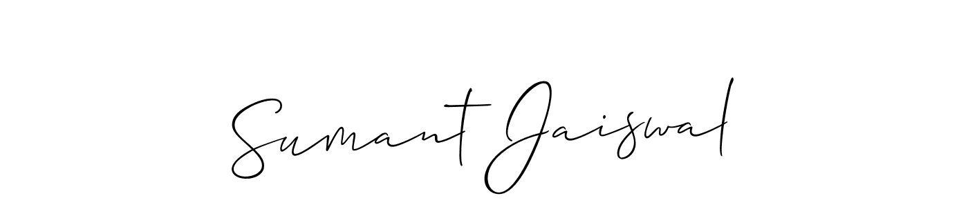Create a beautiful signature design for name Sumant Jaiswal. With this signature (Allison_Script) fonts, you can make a handwritten signature for free. Sumant Jaiswal signature style 2 images and pictures png