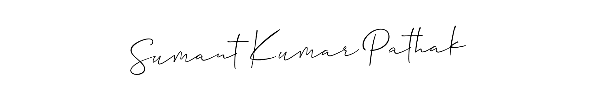 Make a short Sumant Kumar Pathak signature style. Manage your documents anywhere anytime using Allison_Script. Create and add eSignatures, submit forms, share and send files easily. Sumant Kumar Pathak signature style 2 images and pictures png