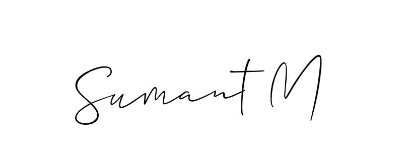 Create a beautiful signature design for name Sumant M. With this signature (Allison_Script) fonts, you can make a handwritten signature for free. Sumant M signature style 2 images and pictures png