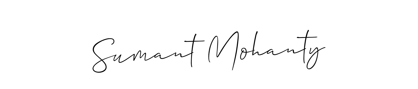 Create a beautiful signature design for name Sumant Mohanty. With this signature (Allison_Script) fonts, you can make a handwritten signature for free. Sumant Mohanty signature style 2 images and pictures png