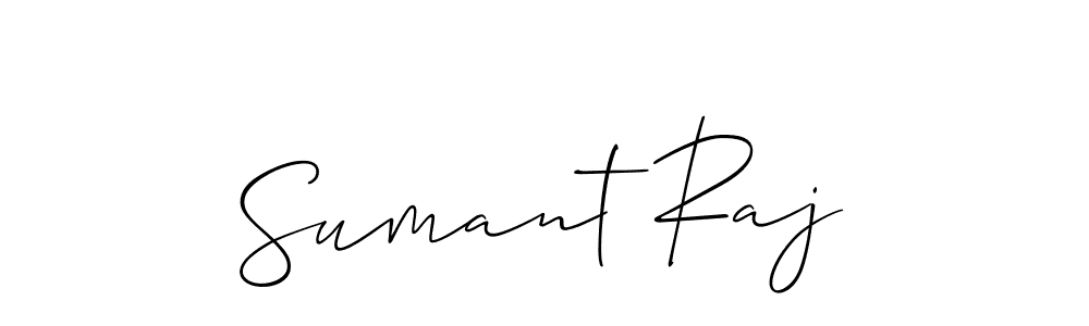 Allison_Script is a professional signature style that is perfect for those who want to add a touch of class to their signature. It is also a great choice for those who want to make their signature more unique. Get Sumant Raj name to fancy signature for free. Sumant Raj signature style 2 images and pictures png