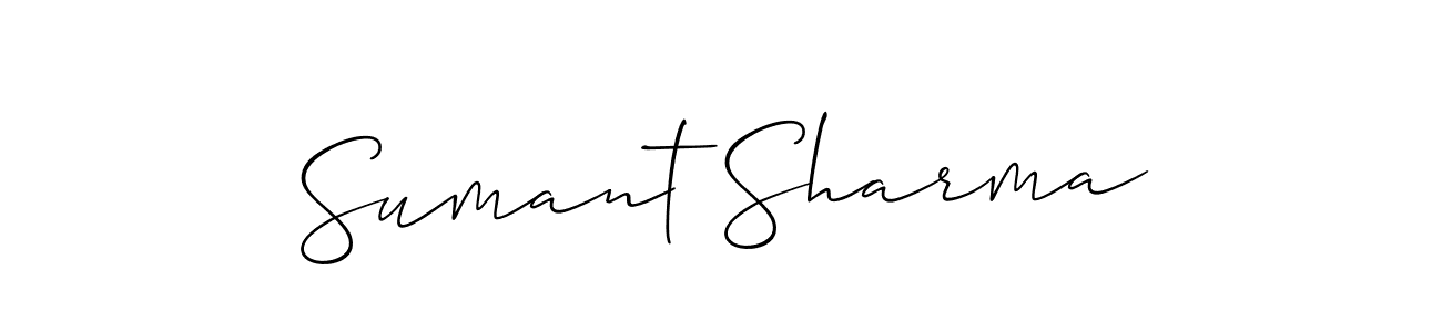 How to Draw Sumant Sharma signature style? Allison_Script is a latest design signature styles for name Sumant Sharma. Sumant Sharma signature style 2 images and pictures png