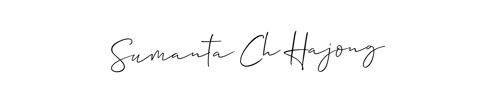 It looks lik you need a new signature style for name Sumanta Ch Hajong. Design unique handwritten (Allison_Script) signature with our free signature maker in just a few clicks. Sumanta Ch Hajong signature style 2 images and pictures png