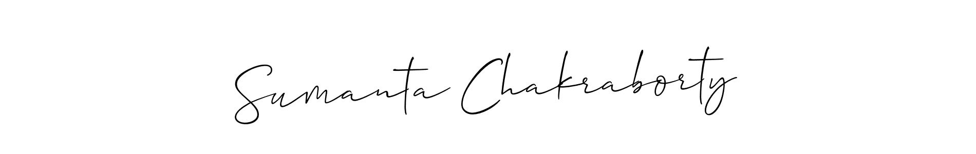 if you are searching for the best signature style for your name Sumanta Chakraborty. so please give up your signature search. here we have designed multiple signature styles  using Allison_Script. Sumanta Chakraborty signature style 2 images and pictures png