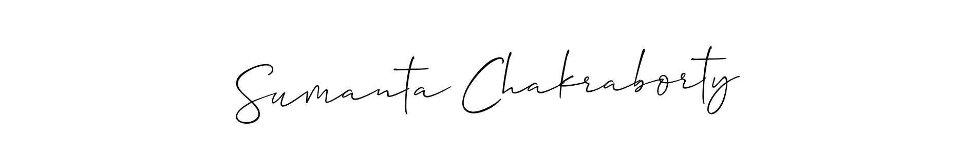 How to make Sumanta Chakraborty name signature. Use Allison_Script style for creating short signs online. This is the latest handwritten sign. Sumanta Chakraborty signature style 2 images and pictures png