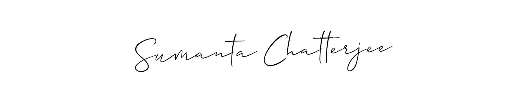 This is the best signature style for the Sumanta Chatterjee name. Also you like these signature font (Allison_Script). Mix name signature. Sumanta Chatterjee signature style 2 images and pictures png