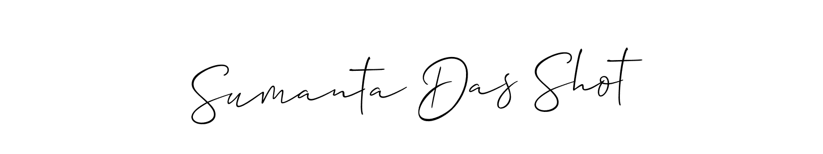 It looks lik you need a new signature style for name Sumanta Das Shot. Design unique handwritten (Allison_Script) signature with our free signature maker in just a few clicks. Sumanta Das Shot signature style 2 images and pictures png