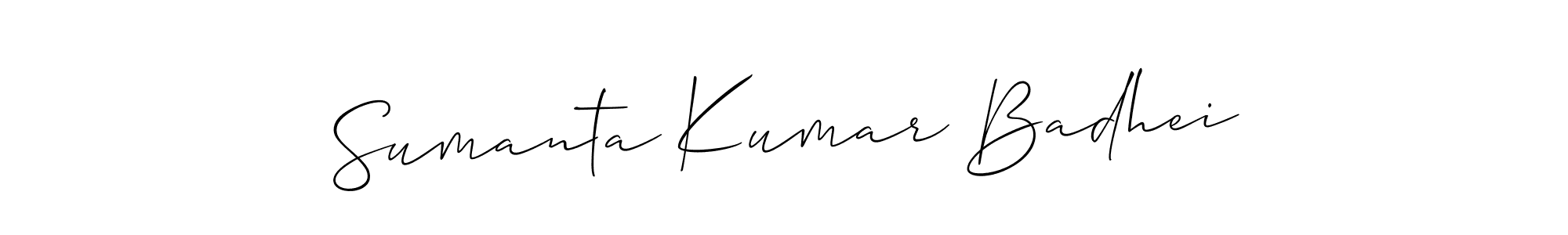 if you are searching for the best signature style for your name Sumanta Kumar Badhei. so please give up your signature search. here we have designed multiple signature styles  using Allison_Script. Sumanta Kumar Badhei signature style 2 images and pictures png