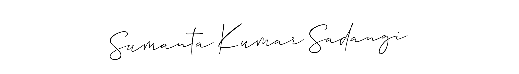 Also we have Sumanta Kumar Sadangi name is the best signature style. Create professional handwritten signature collection using Allison_Script autograph style. Sumanta Kumar Sadangi signature style 2 images and pictures png