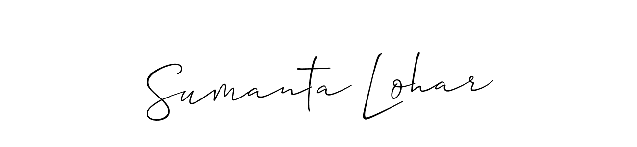 Use a signature maker to create a handwritten signature online. With this signature software, you can design (Allison_Script) your own signature for name Sumanta Lohar. Sumanta Lohar signature style 2 images and pictures png