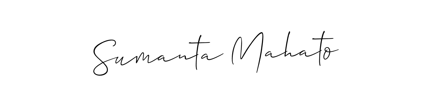 Make a beautiful signature design for name Sumanta Mahato. With this signature (Allison_Script) style, you can create a handwritten signature for free. Sumanta Mahato signature style 2 images and pictures png