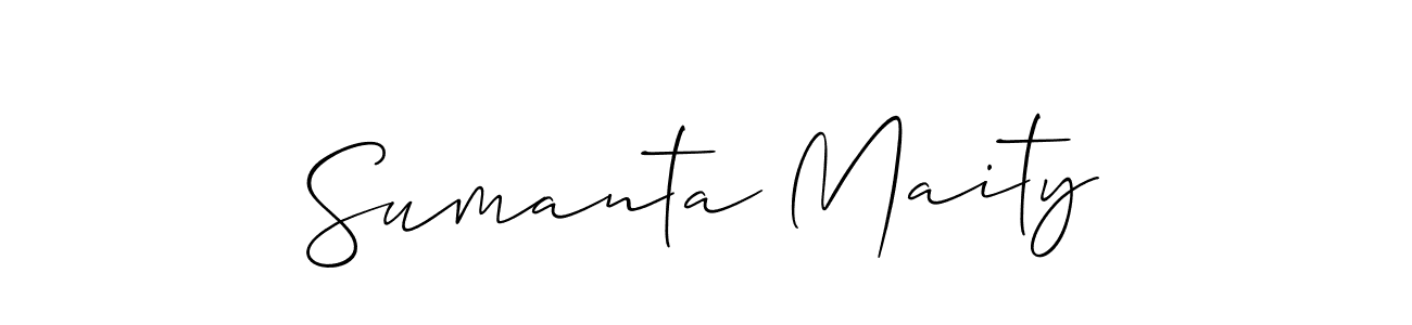 Use a signature maker to create a handwritten signature online. With this signature software, you can design (Allison_Script) your own signature for name Sumanta Maity. Sumanta Maity signature style 2 images and pictures png