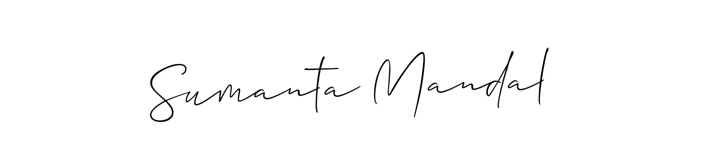 Create a beautiful signature design for name Sumanta Mandal. With this signature (Allison_Script) fonts, you can make a handwritten signature for free. Sumanta Mandal signature style 2 images and pictures png