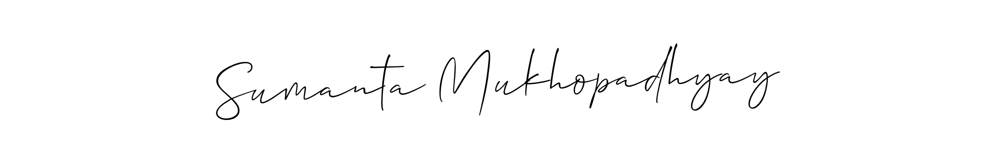 Make a short Sumanta Mukhopadhyay signature style. Manage your documents anywhere anytime using Allison_Script. Create and add eSignatures, submit forms, share and send files easily. Sumanta Mukhopadhyay signature style 2 images and pictures png