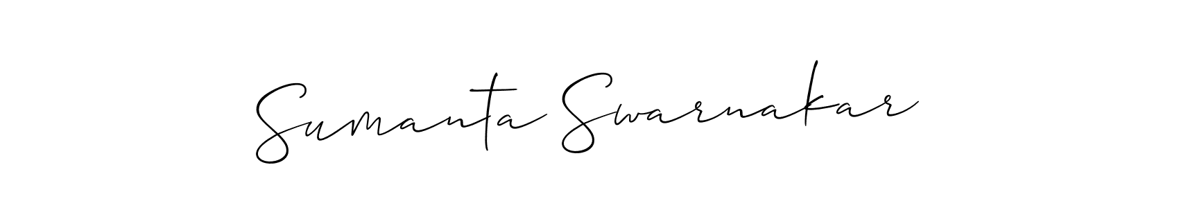 Make a beautiful signature design for name Sumanta Swarnakar. With this signature (Allison_Script) style, you can create a handwritten signature for free. Sumanta Swarnakar signature style 2 images and pictures png