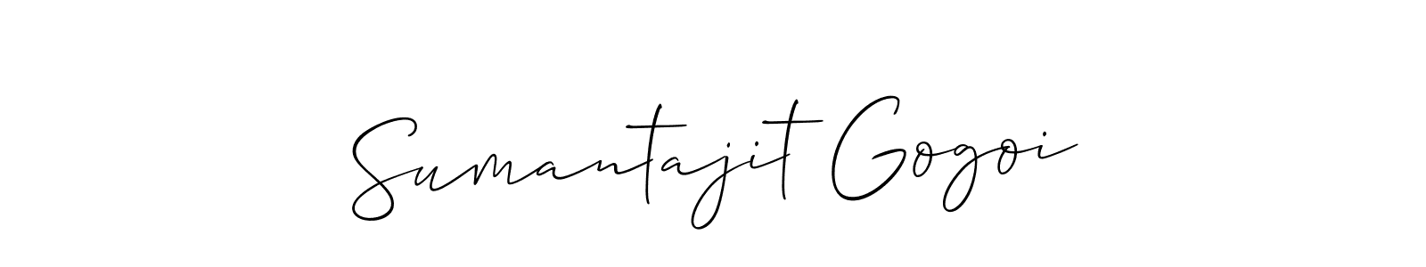 Similarly Allison_Script is the best handwritten signature design. Signature creator online .You can use it as an online autograph creator for name Sumantajit Gogoi. Sumantajit Gogoi signature style 2 images and pictures png
