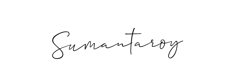 Use a signature maker to create a handwritten signature online. With this signature software, you can design (Allison_Script) your own signature for name Sumantaroy. Sumantaroy signature style 2 images and pictures png