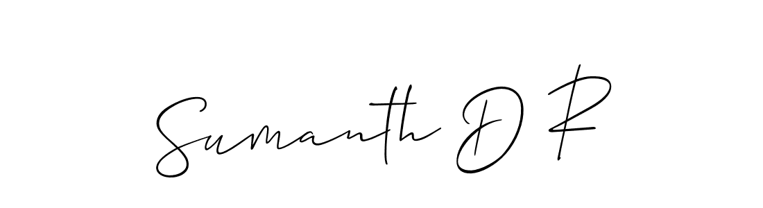 How to make Sumanth D R signature? Allison_Script is a professional autograph style. Create handwritten signature for Sumanth D R name. Sumanth D R signature style 2 images and pictures png