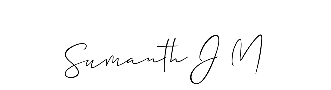 Sumanth J M stylish signature style. Best Handwritten Sign (Allison_Script) for my name. Handwritten Signature Collection Ideas for my name Sumanth J M. Sumanth J M signature style 2 images and pictures png