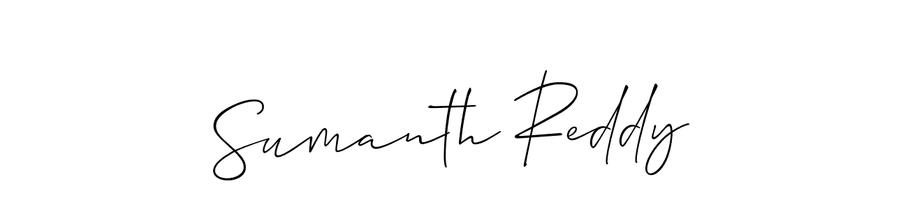 Sumanth Reddy stylish signature style. Best Handwritten Sign (Allison_Script) for my name. Handwritten Signature Collection Ideas for my name Sumanth Reddy. Sumanth Reddy signature style 2 images and pictures png