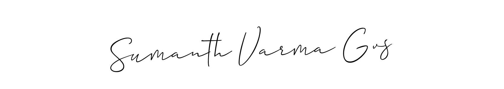 Sumanth Varma Gvs stylish signature style. Best Handwritten Sign (Allison_Script) for my name. Handwritten Signature Collection Ideas for my name Sumanth Varma Gvs. Sumanth Varma Gvs signature style 2 images and pictures png