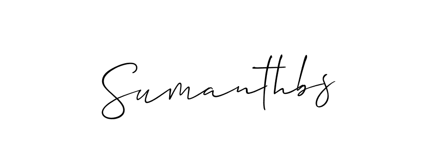 Make a beautiful signature design for name Sumanthbs. Use this online signature maker to create a handwritten signature for free. Sumanthbs signature style 2 images and pictures png