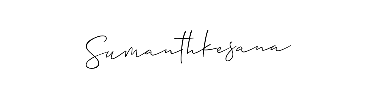 Also we have Sumanthkesana name is the best signature style. Create professional handwritten signature collection using Allison_Script autograph style. Sumanthkesana signature style 2 images and pictures png