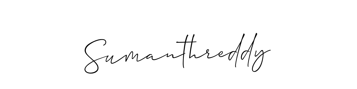 Create a beautiful signature design for name Sumanthreddy. With this signature (Allison_Script) fonts, you can make a handwritten signature for free. Sumanthreddy signature style 2 images and pictures png