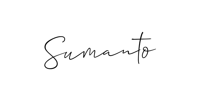 Use a signature maker to create a handwritten signature online. With this signature software, you can design (Allison_Script) your own signature for name Sumanto. Sumanto signature style 2 images and pictures png