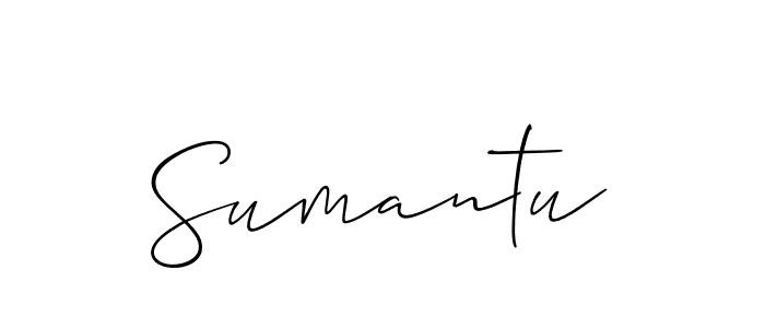 Use a signature maker to create a handwritten signature online. With this signature software, you can design (Allison_Script) your own signature for name Sumantu. Sumantu signature style 2 images and pictures png