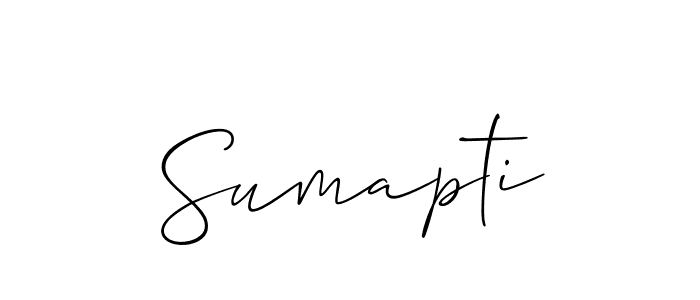 How to make Sumapti signature? Allison_Script is a professional autograph style. Create handwritten signature for Sumapti name. Sumapti signature style 2 images and pictures png