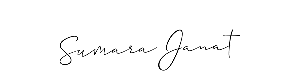 Allison_Script is a professional signature style that is perfect for those who want to add a touch of class to their signature. It is also a great choice for those who want to make their signature more unique. Get Sumara Janat name to fancy signature for free. Sumara Janat signature style 2 images and pictures png