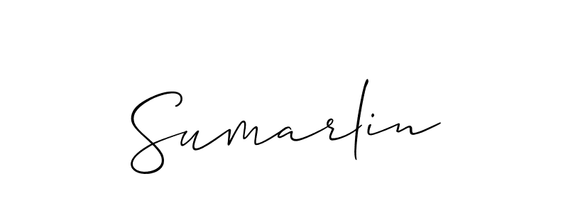Make a beautiful signature design for name Sumarlin. With this signature (Allison_Script) style, you can create a handwritten signature for free. Sumarlin signature style 2 images and pictures png
