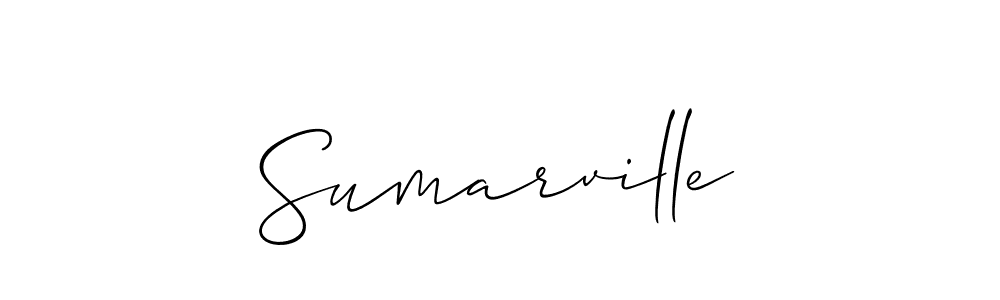 It looks lik you need a new signature style for name Sumarville. Design unique handwritten (Allison_Script) signature with our free signature maker in just a few clicks. Sumarville signature style 2 images and pictures png