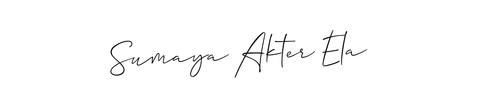 Make a beautiful signature design for name Sumaya Akter Ela. Use this online signature maker to create a handwritten signature for free. Sumaya Akter Ela signature style 2 images and pictures png